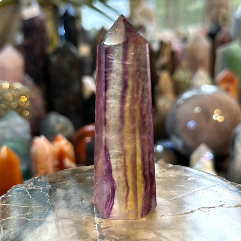 Rainbow Fluorite Crystal Point!